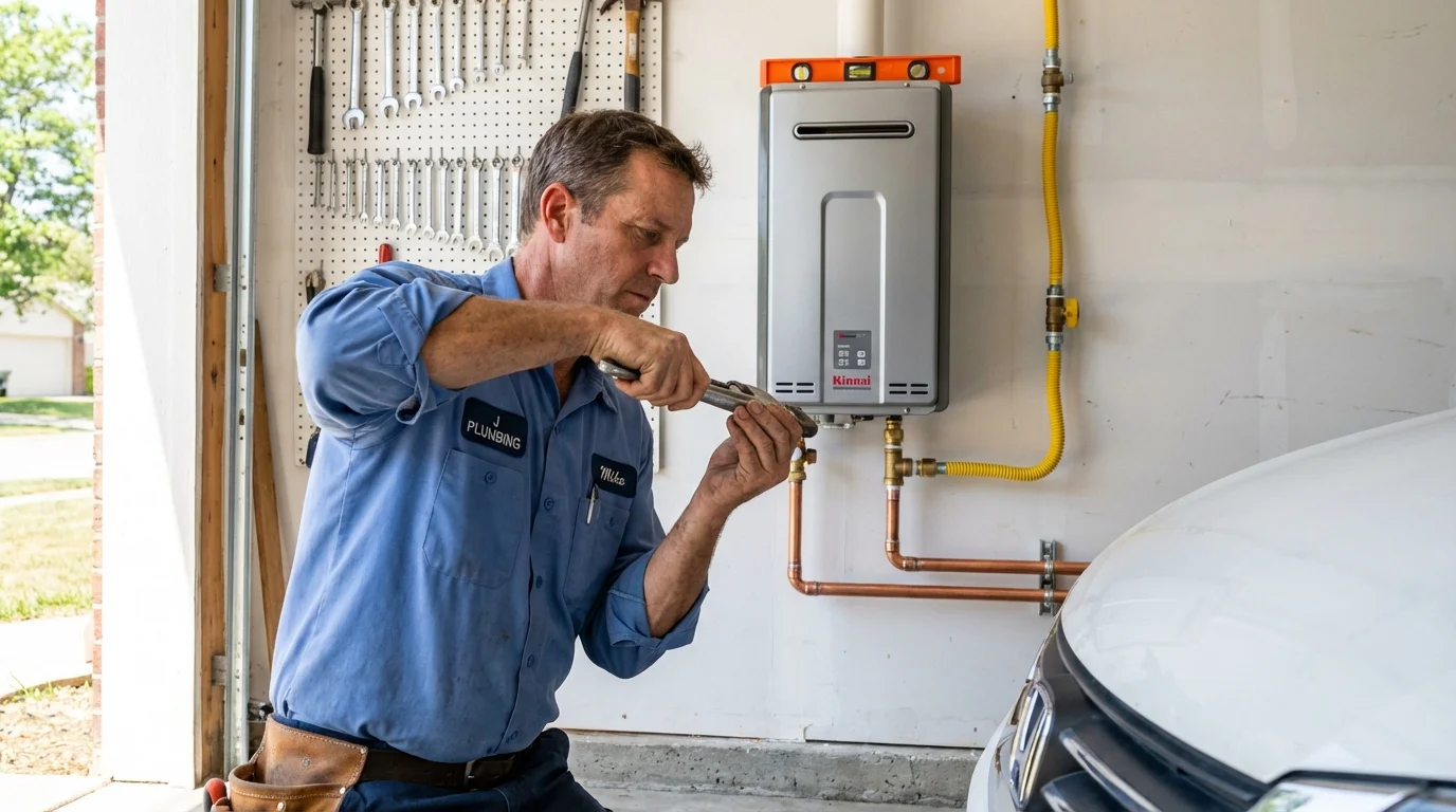 Tankless water heater installation by a Johns Plumbing LLC plumber in Miller